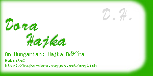 dora hajka business card